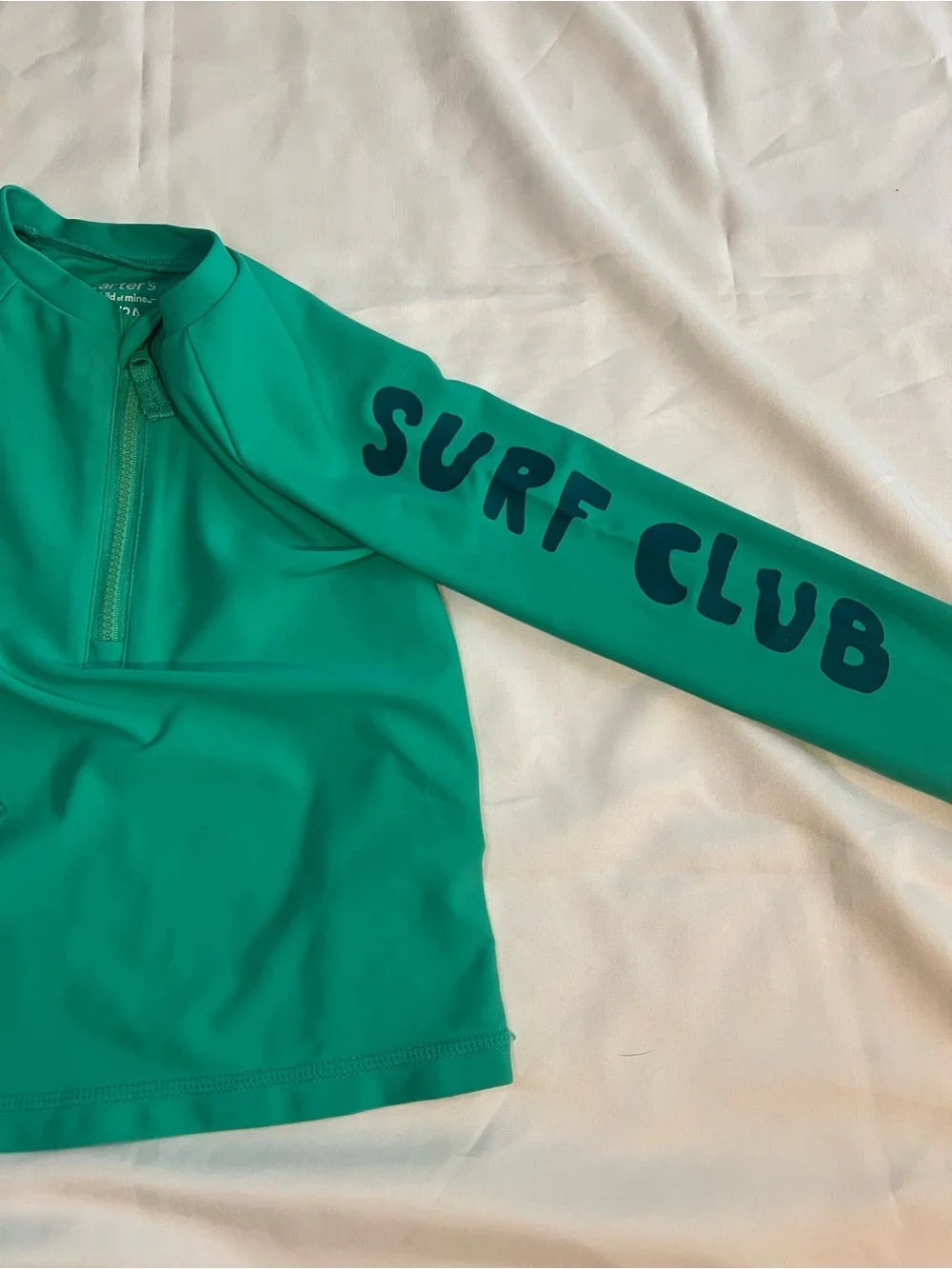 Carter's Green Rash Guard and Tropical Swim Trunk Set Size 2T
